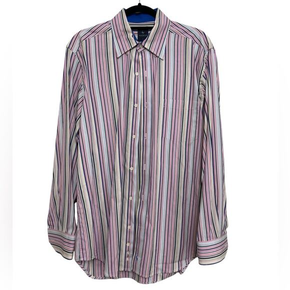 Tailorbyrd Men’s Vertical Stripe Button Down - Size L - Picture 1 of 6